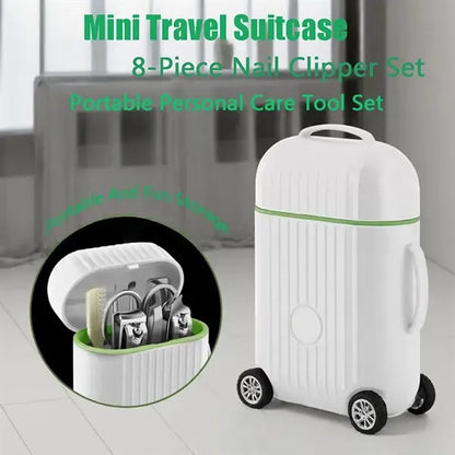 8-Piece Mini Suitcase Nail Clipper Set