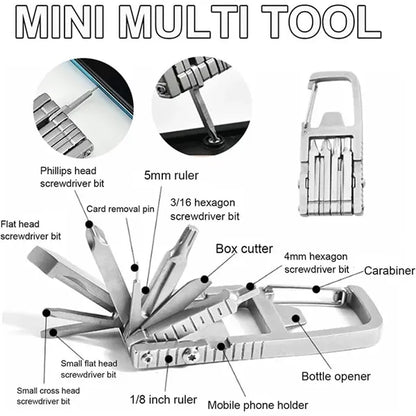 13-in-1 Keychain Multitool with Phone Stand