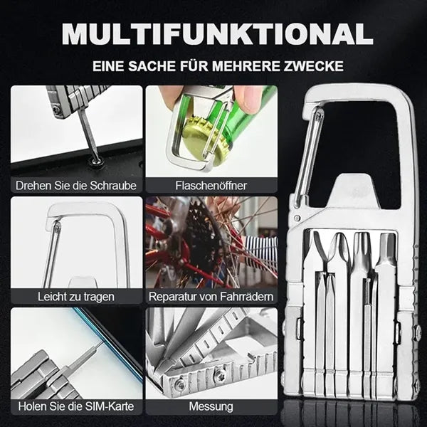 13-in-1 Keychain Multitool with Phone Stand
