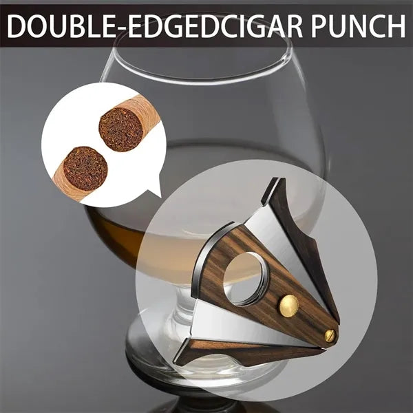 Stainless Steel Wood Cigar Cutter
