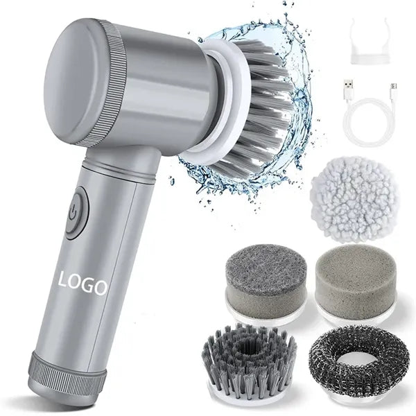 Electric Spin Scrubber With 5 Brush Heads