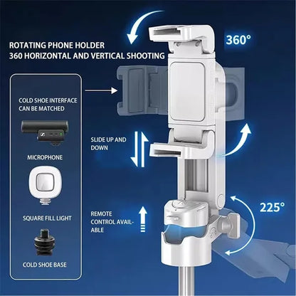 Pocket Flex Portable Flipping Flexible Tripod Selfie Stick