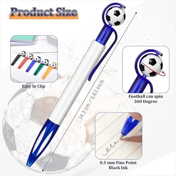 Soccer Ballpoint Pen Rotating Football Design