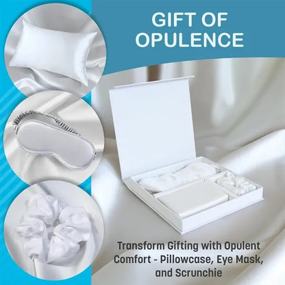 Real Silk Bedding Pillowcase Eye Mask Travel Set Gift