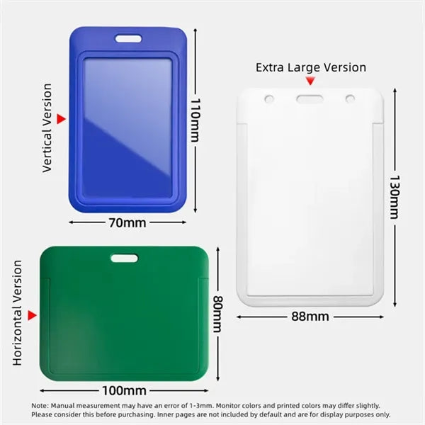 Sliding Badge Holder With Clear Window