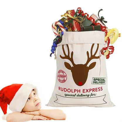 Personalized Santa Gift Bag with Drawstring