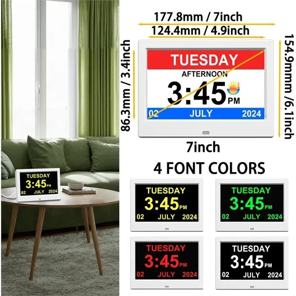 Digital Calendar Alarm Clock Picture Frame