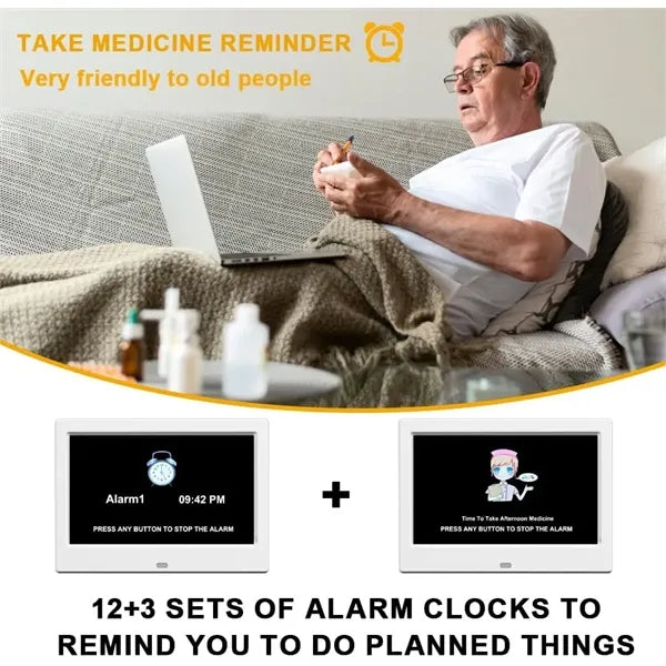 Digital Calendar Alarm Clock Picture Frame