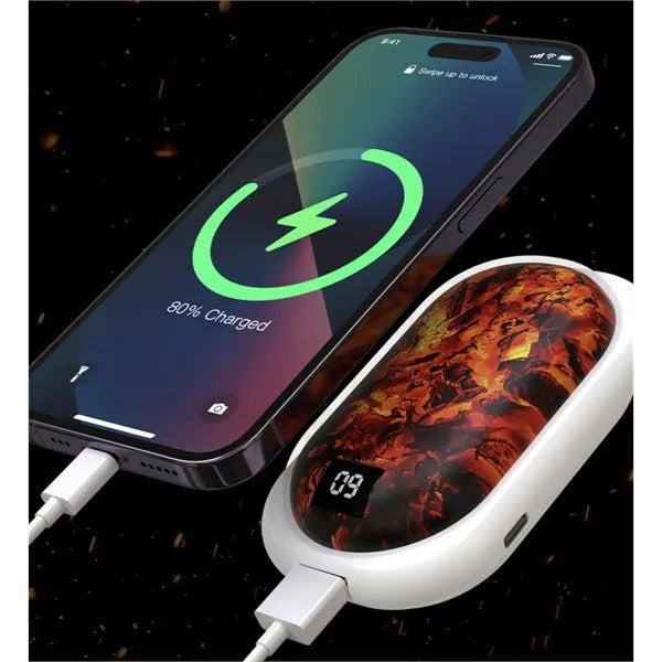 Rechargeable Hand Warmer with Charcoal-burning Effect