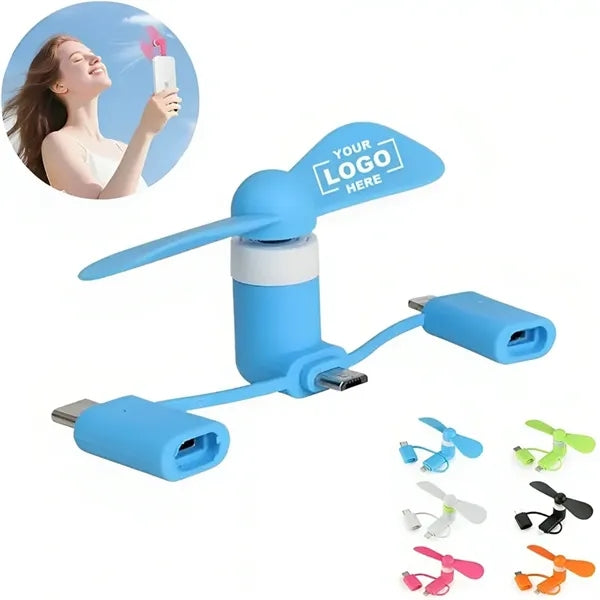 Mini USB Fan Portable Multi-Port Cooling Accessory