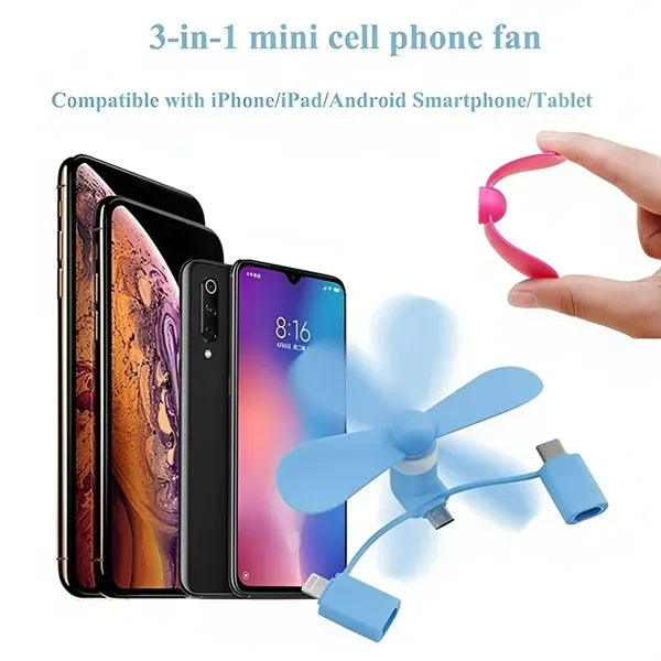 Mini USB Fan Portable Multi-Port Cooling Accessory