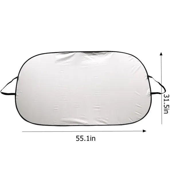 Foldable Car Windshield Sunshade With Storage Pouch