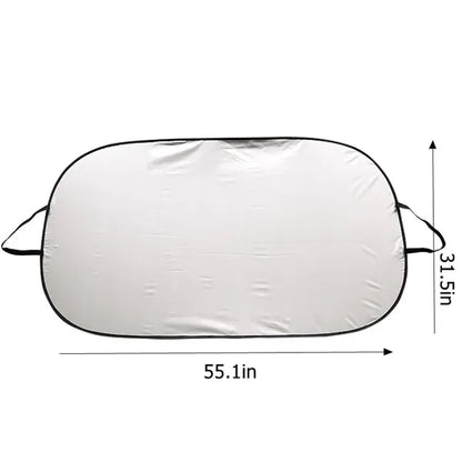 Foldable Car Windshield Sunshade With Storage Pouch