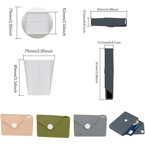 Collapsible Silicone Travel Cup With Card Sleeve