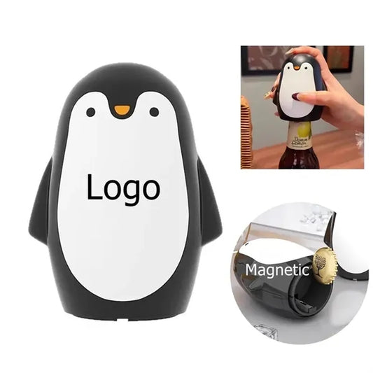 Penguin Bottle Opener with Magnetic Cap Catcher