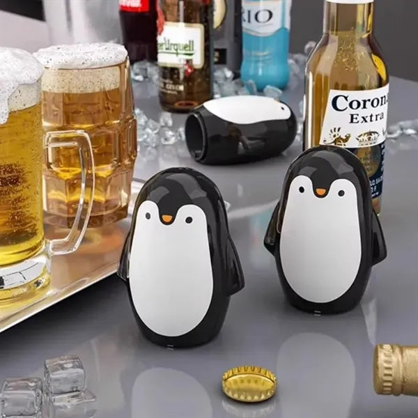 Penguin Bottle Opener with Magnetic Cap Catcher