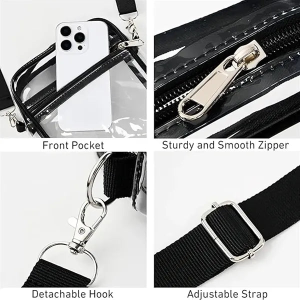 Stadium Approved Clear Crossbody Bag for Events