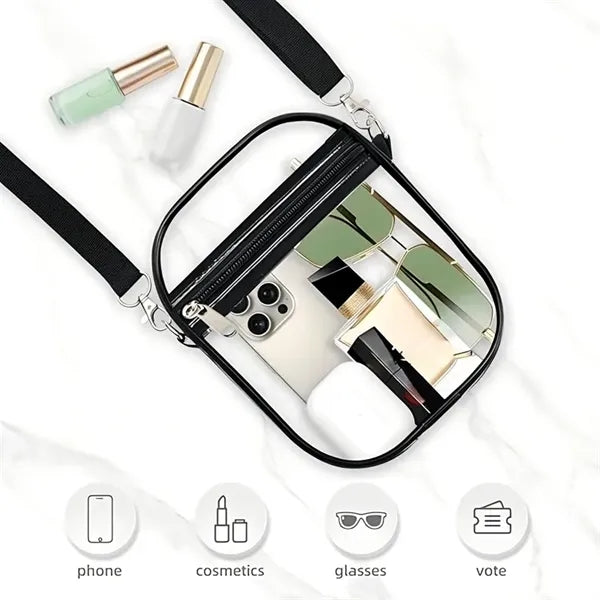 Stadium Approved Clear Crossbody Bag for Events