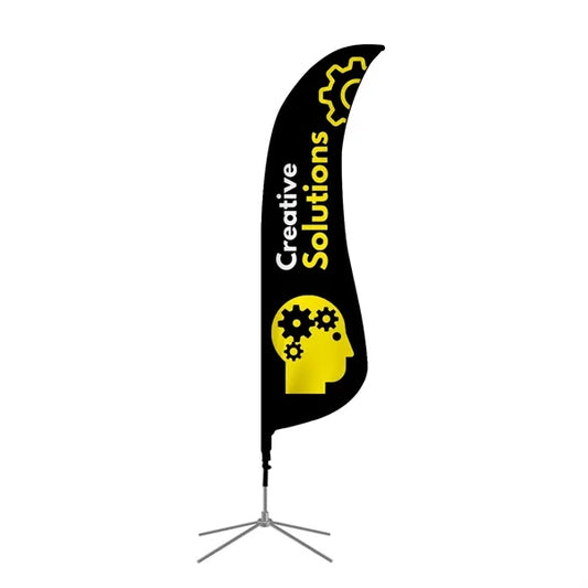 Shark Fin Flags, Double Sided Package (3.67ft x 14.67ft)