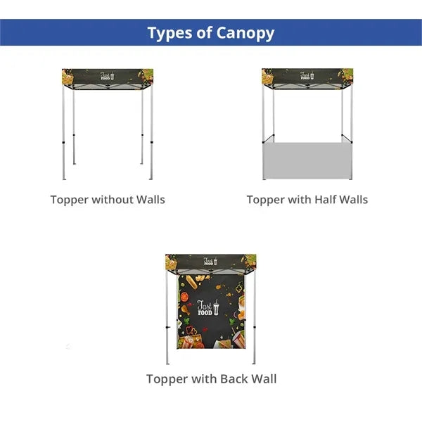 Premium 6 Ft Aluminum Canopy Tent with Frame & Topper
