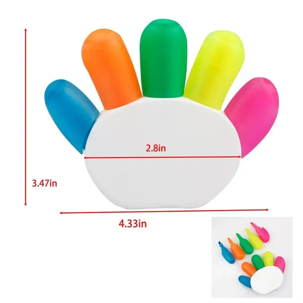 Five Colors Highlighter Marker Pen