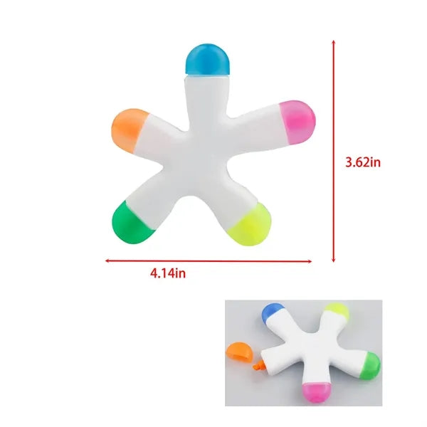 Five Colors Highlighter Marker Pen