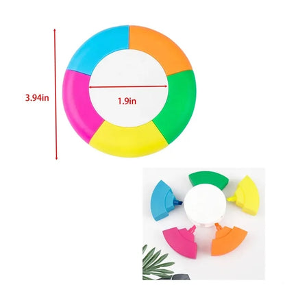 Five Colors Highlighter Marker Pen