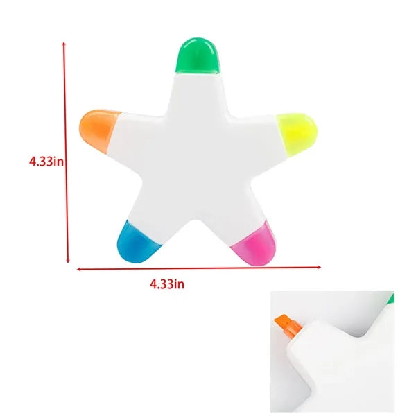 Five Colors Highlighter Marker Pen