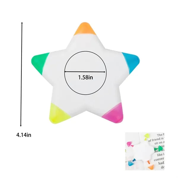 Five Colors Highlighter Marker Pen