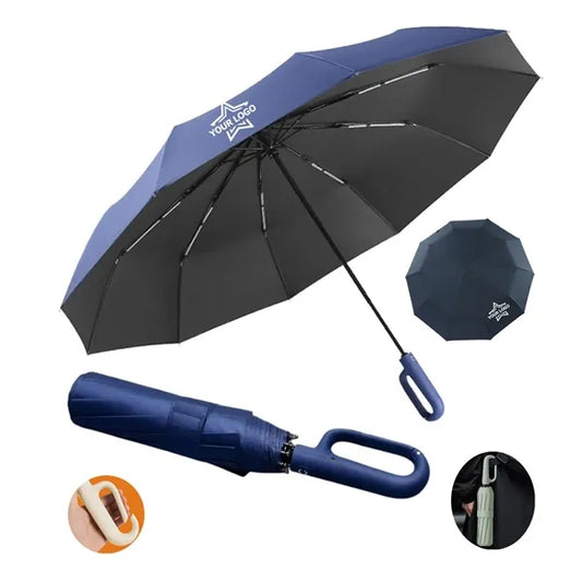 54" Folding Golf Automatic Ring Buckle Umbrella