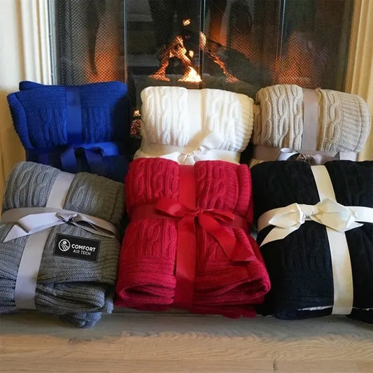 50" x 60"Cable Knit Blankets