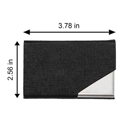 Leather And Stainless Steel Magnetic Business Card Holder