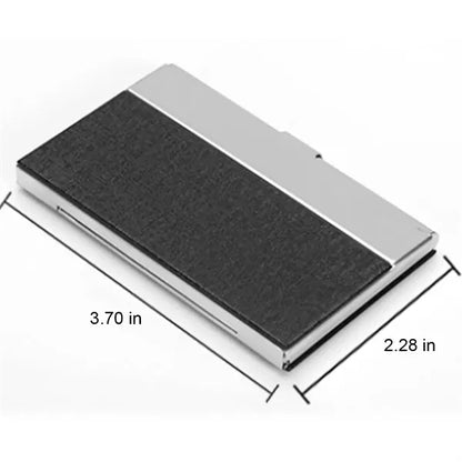 Stainless Steel Business Card Holder With Buckle Closure