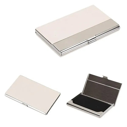 Stainless Steel Business Card Holder With Buckle Closure
