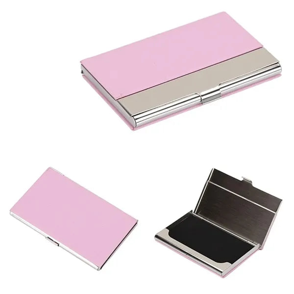 Stainless Steel Business Card Holder With Buckle Closure