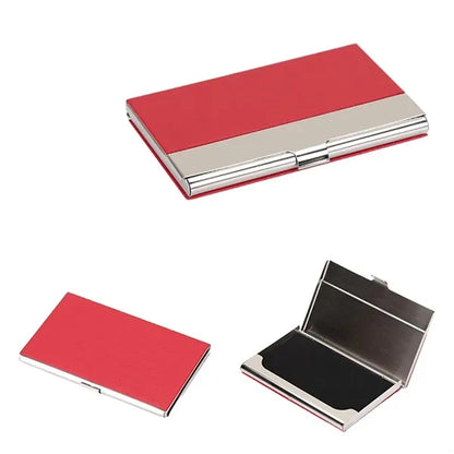 Stainless Steel Business Card Holder With Buckle Closure
