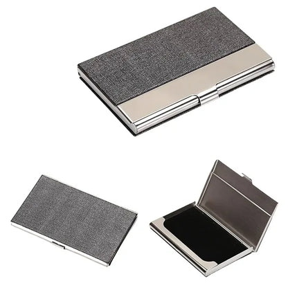 Stainless Steel Business Card Holder With Buckle Closure