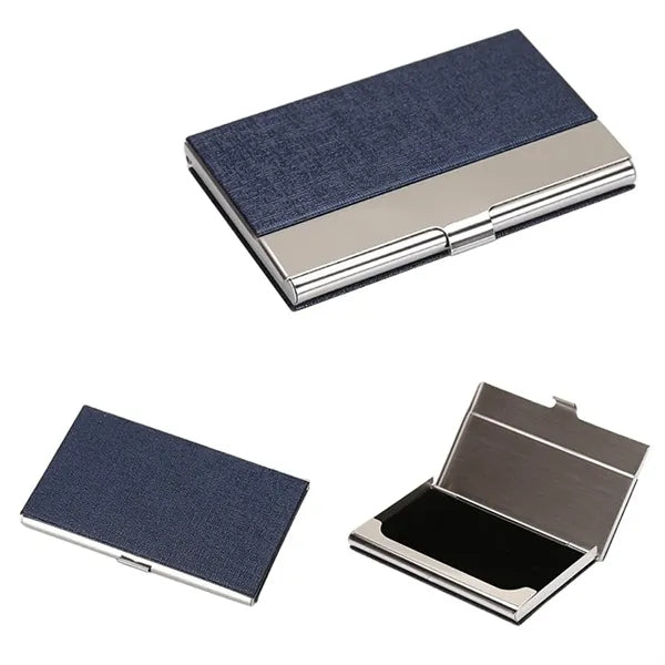 Stainless Steel Business Card Holder With Buckle Closure