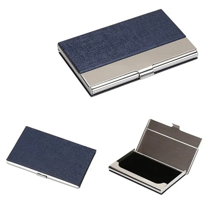 Stainless Steel Business Card Holder With Buckle Closure