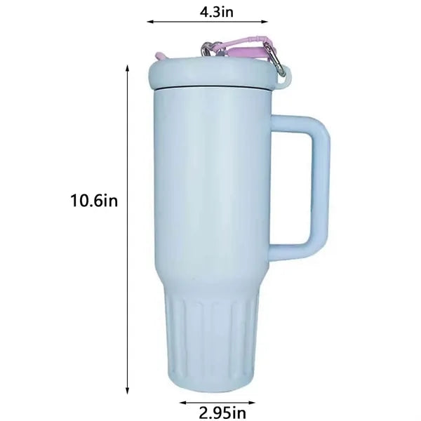 40oz Stainless Steel Tumbler with Handle