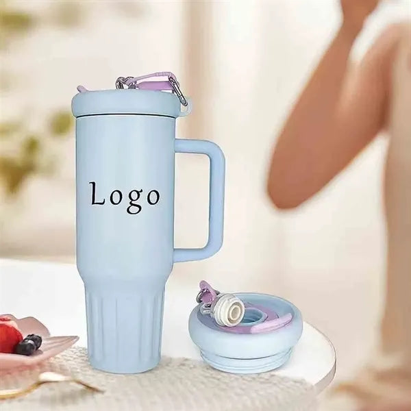 40oz Stainless Steel Tumbler with Handle