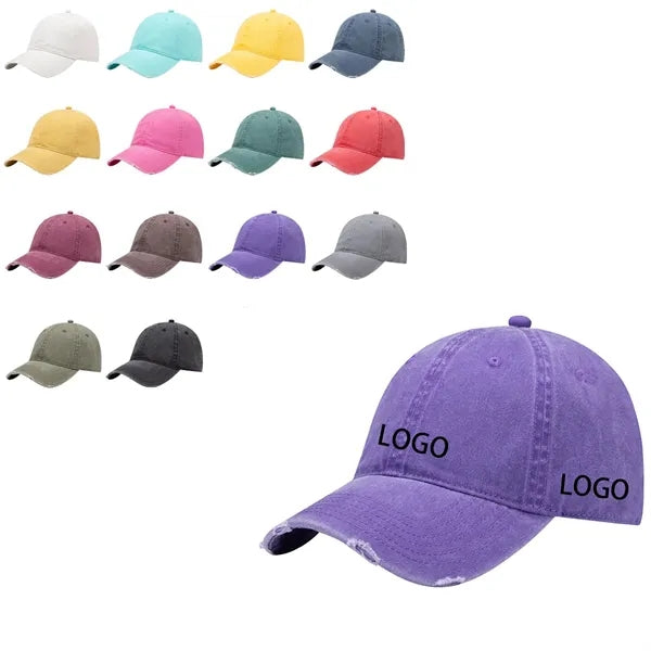 Washed Distressed Baseball Cap