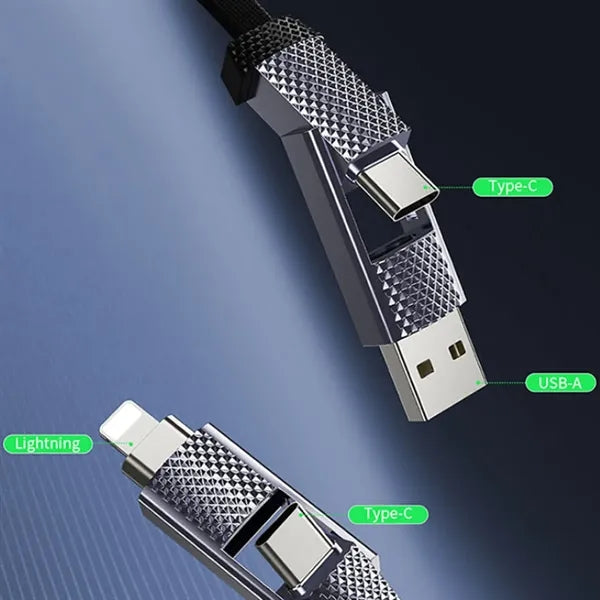 4 In 1 Lanyard Keychain Magnetic Fast Charging Data Cable