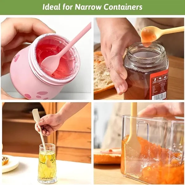 Mini Silicone Spatula Set for Jars and Bottles