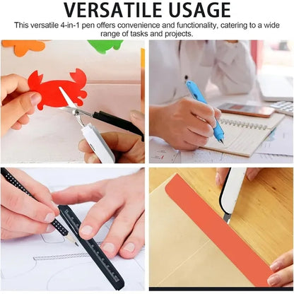 Multifunction Ballpoint Pen with Foldable Scissors