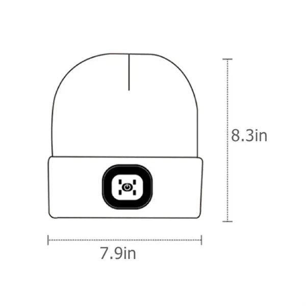 USB Rechargeable LED Light Beanie Hat