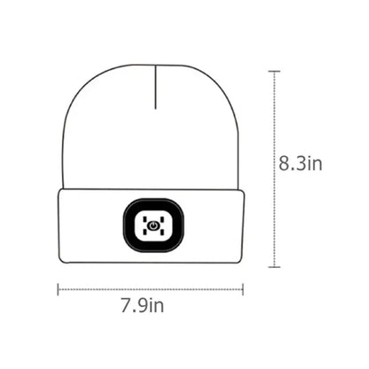 USB Rechargeable LED Light Beanie Hat