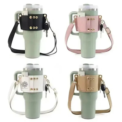 Leather Carrier Strap for Stanley 40 & 30OZ Tumbler