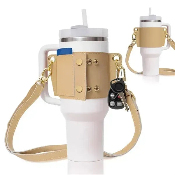 Leather Carrier Strap for Stanley 40 & 30OZ Tumbler