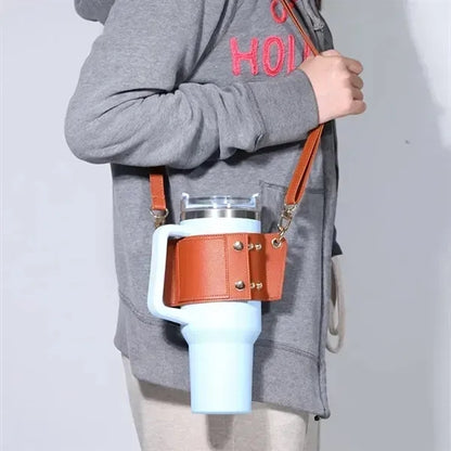 Leather Carrier Strap for Stanley 40 & 30OZ Tumbler